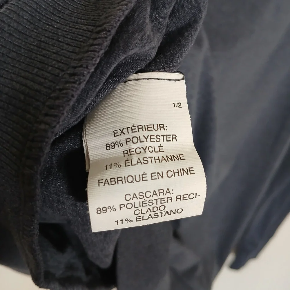 Vuori Ponto Performance Crewneck Men M Navy Blue Zipper Pocket V224 Sweatshirt - Picture 5 of 10